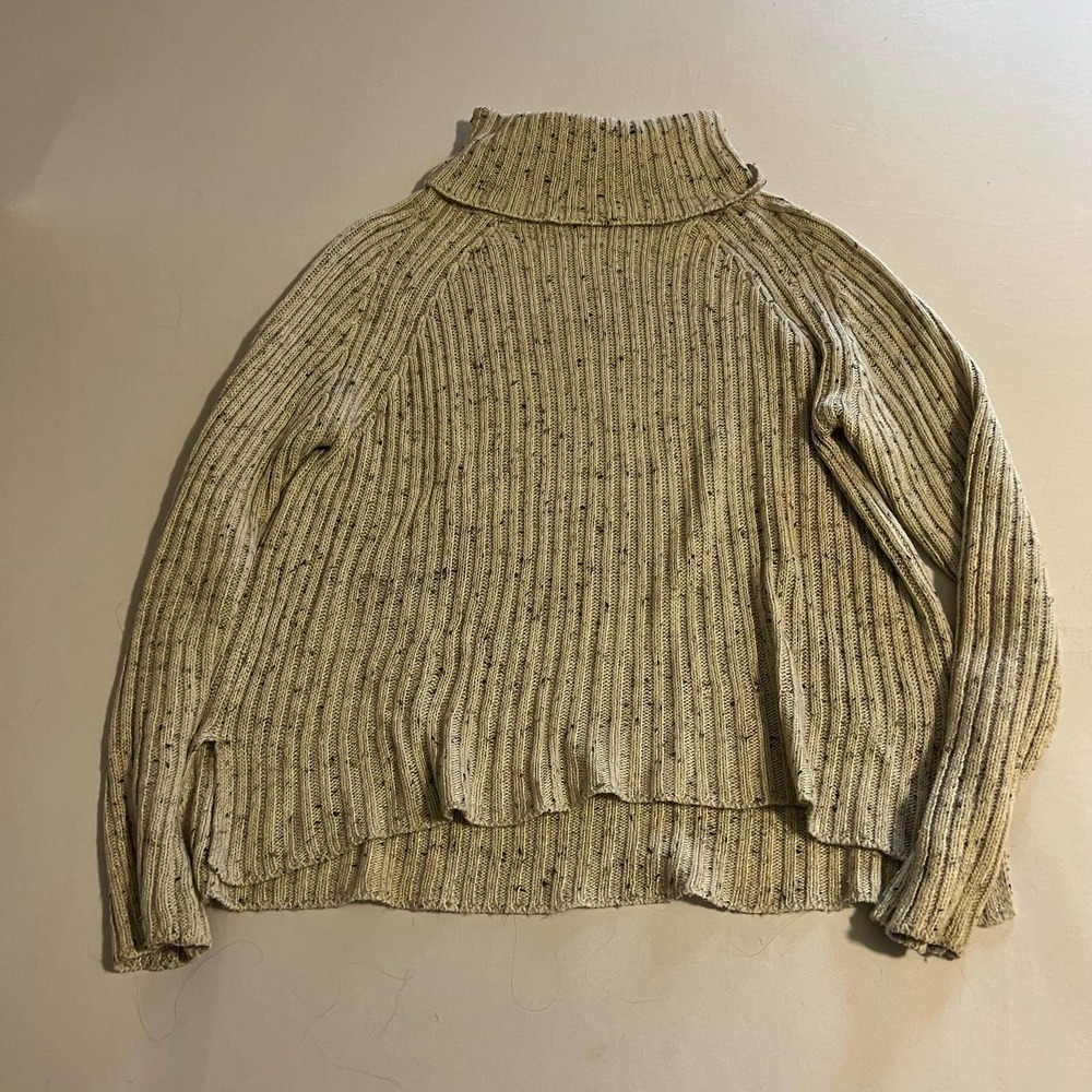 LUSH cable knit ribbed turtleneck sweater S